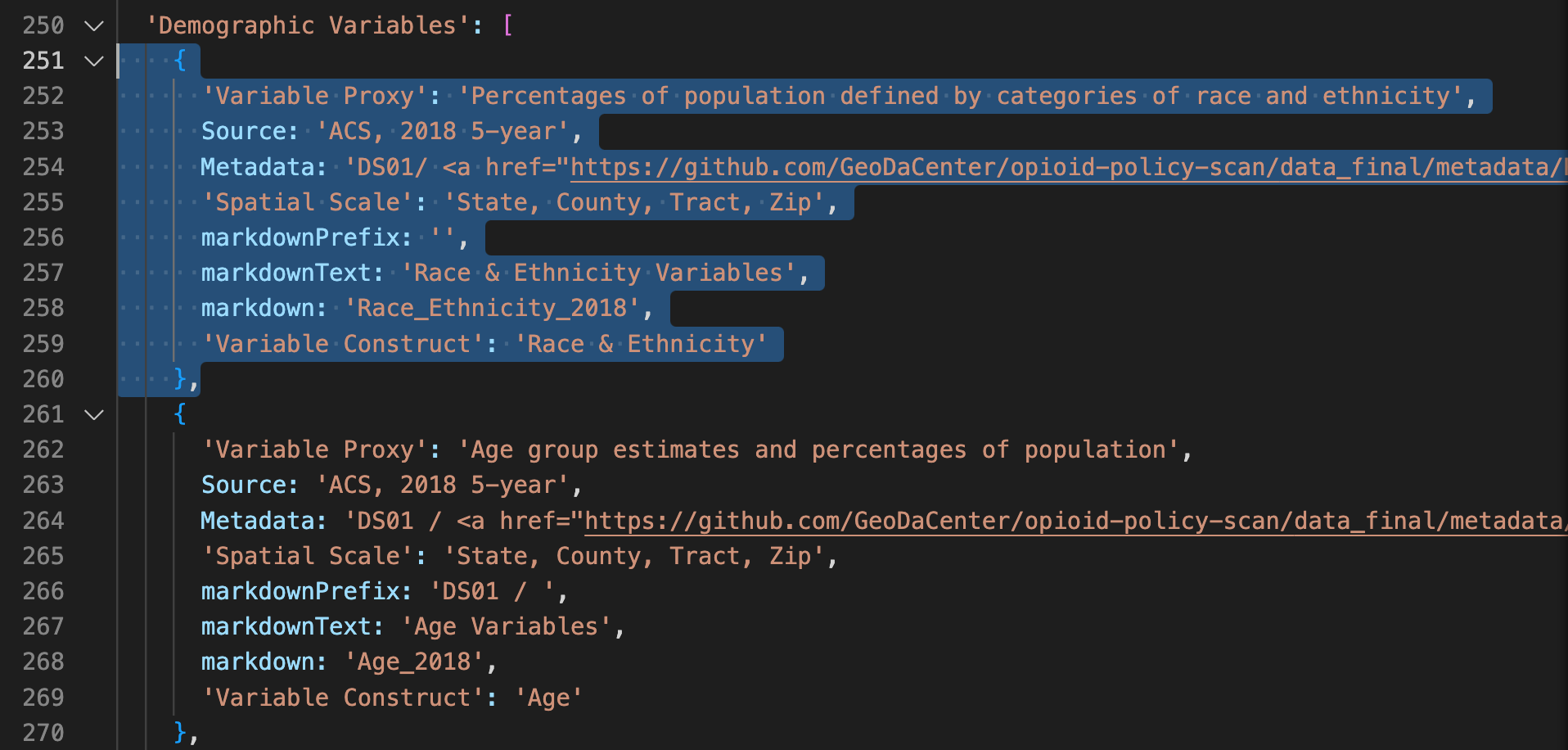 data docs update code