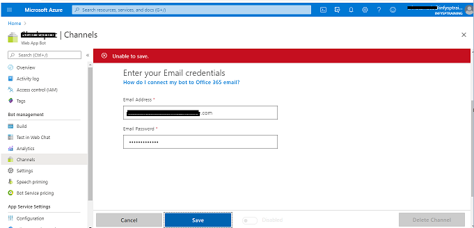 Unable to add email channel in azure bot service · Issue #221 ...