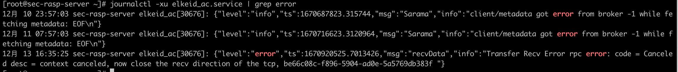 容器集群中安全组件状态未启用 · Issue #395 · bytedance/Elkeid · GitHub