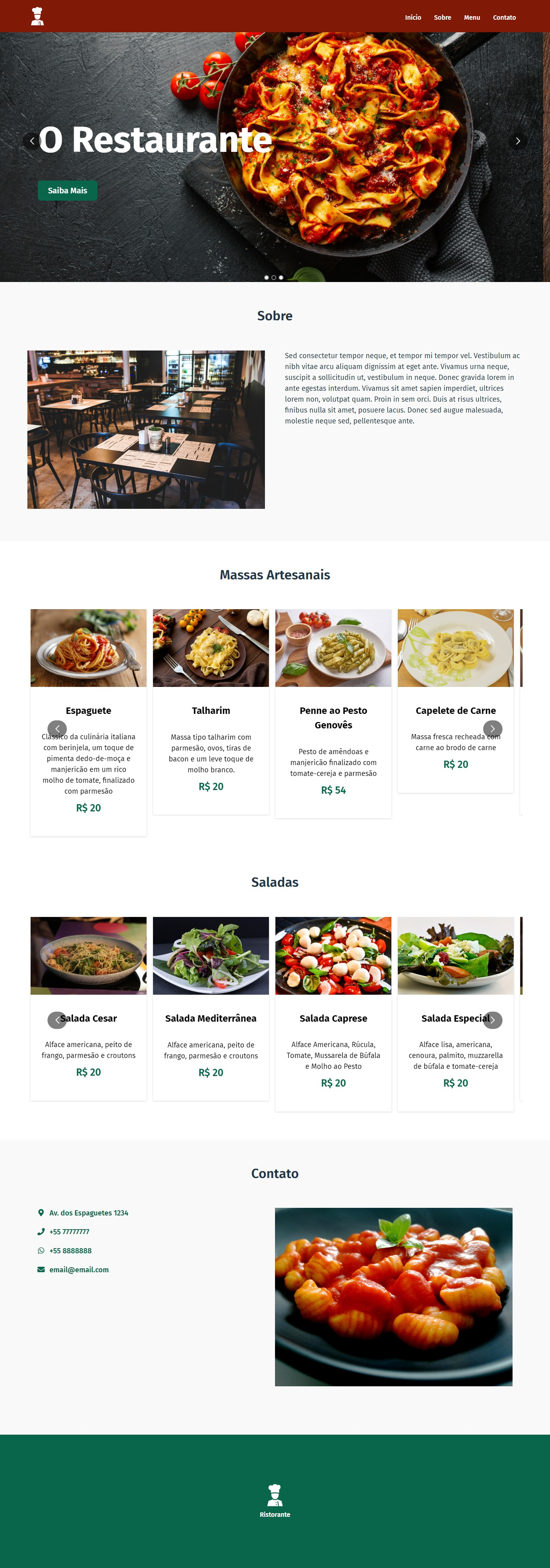GitHub - edpadua/Restaurante: This project is a responsive website for ...
