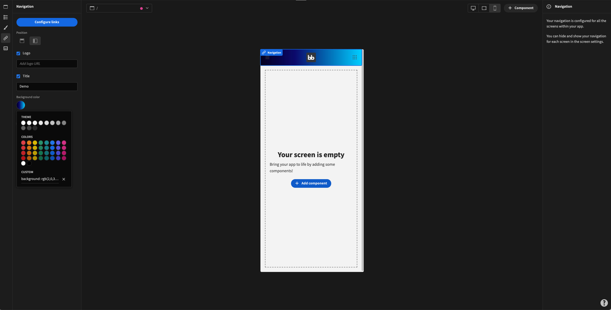 Background outside the Screen Slot no longer changeable. · Issue #6657 ...