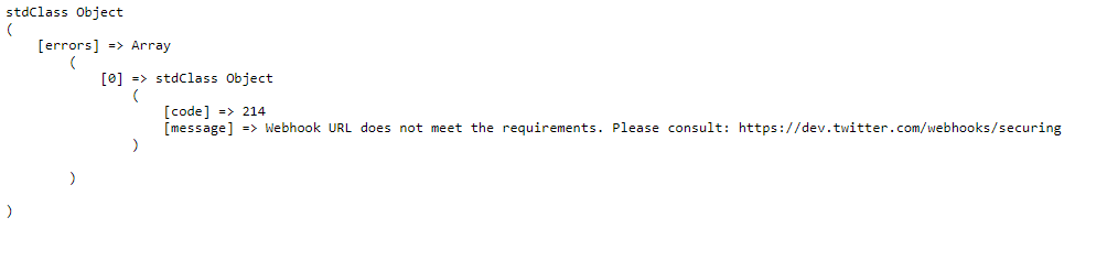 Register Webhook Error · Issue #702 · abraham/twitteroauth · GitHub