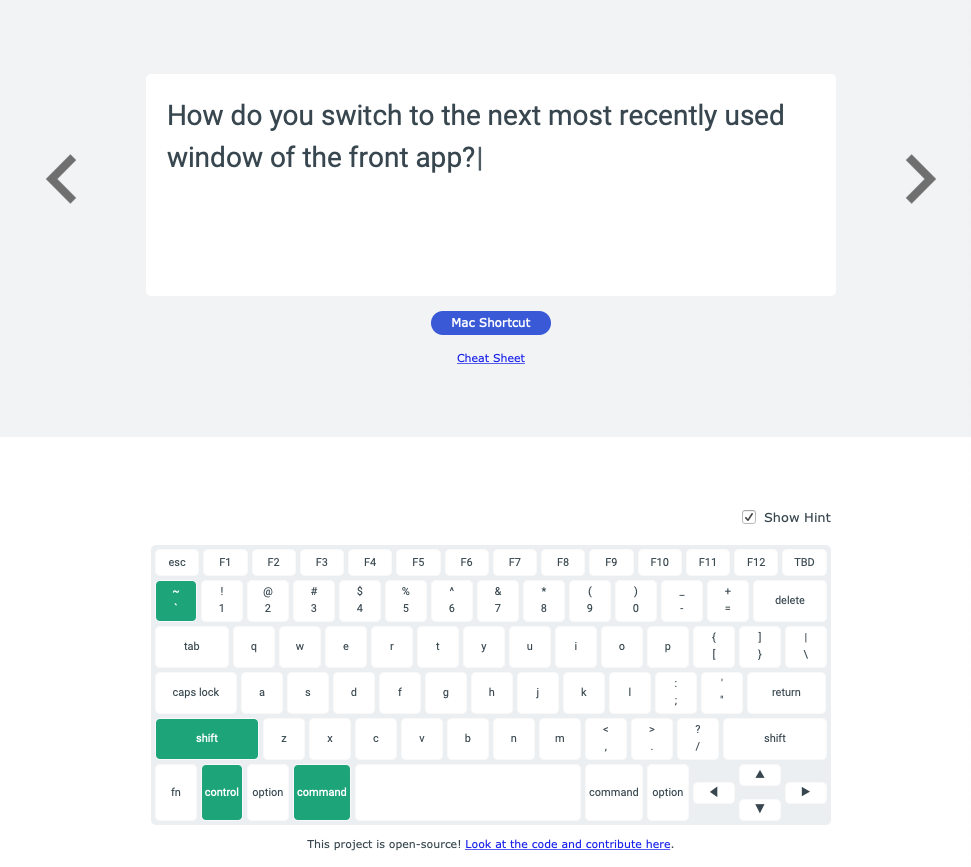 Show Hint. After switch between questions, some keys still highlighted ...
