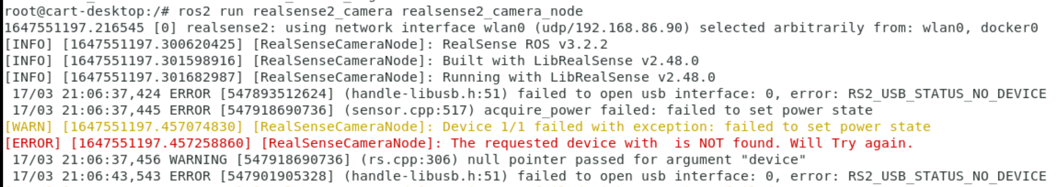 Intel Relasense not working in the foxy-slam-l4t-r32.6.1 · Issue #134 ...