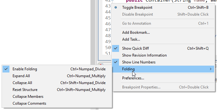 folding options