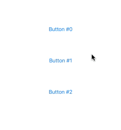 Each button presents its own popover when tapped.