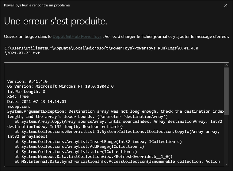 Crash while typing in searchbar · Issue #12490 · microsoft/PowerToys ...