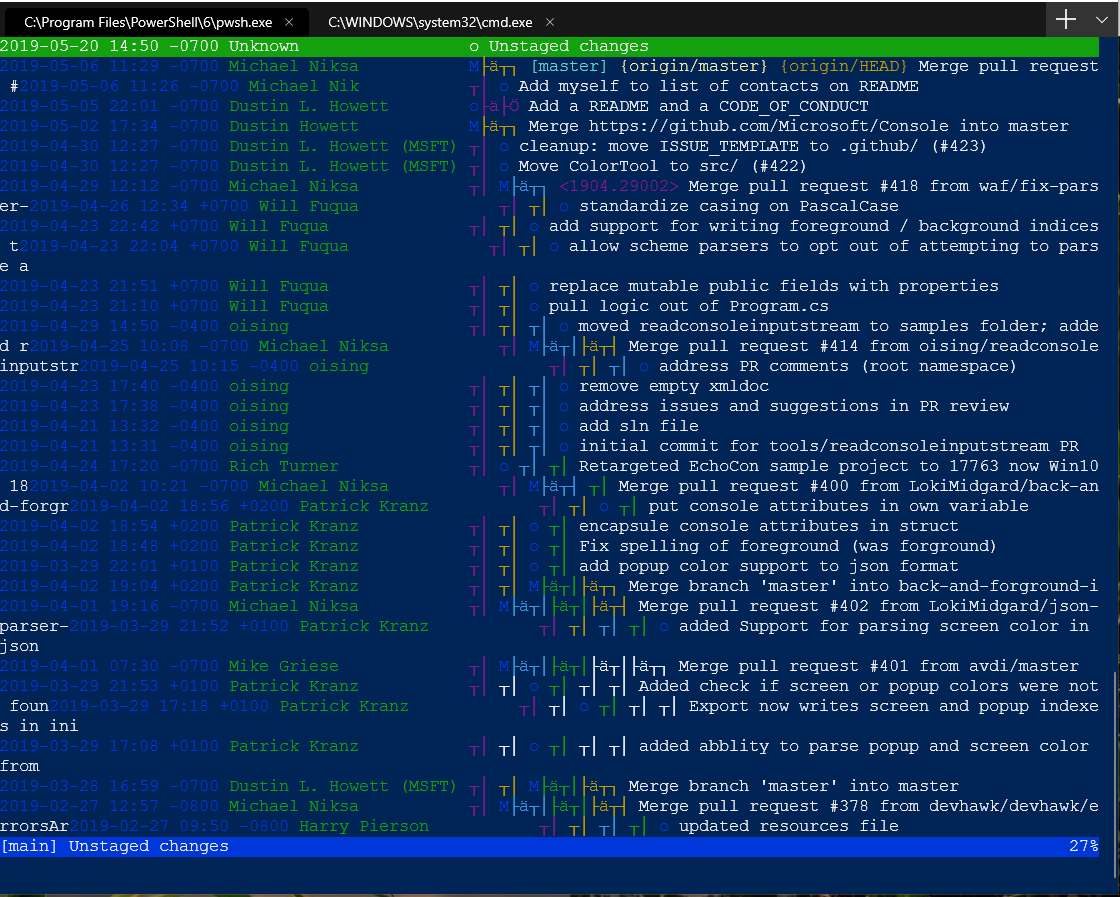 Render `tig` correctly · Issue 909 · microsoft/terminal · GitHub