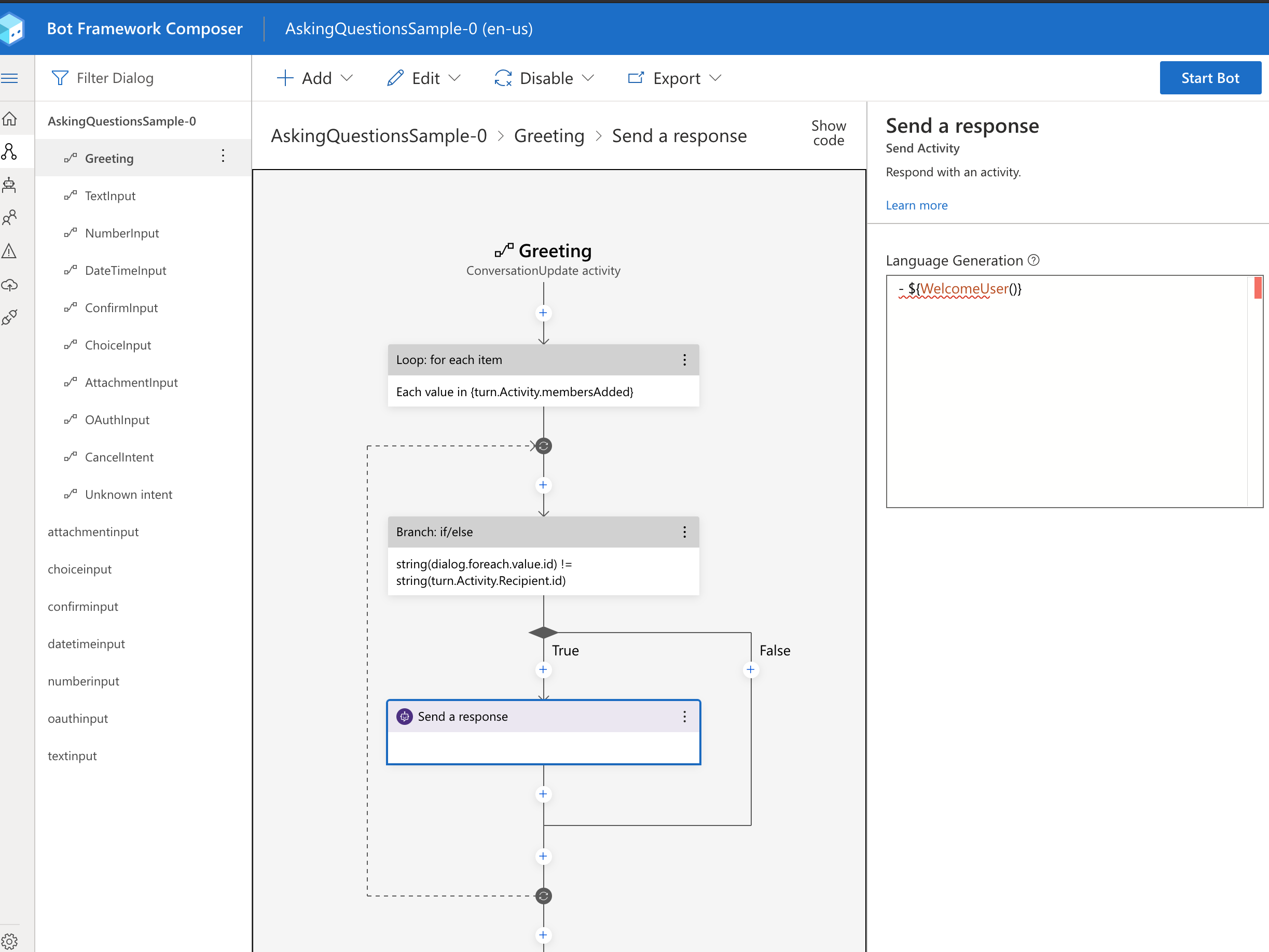create AskingQuestionsSample bot get error · Issue #3869 · microsoft ...