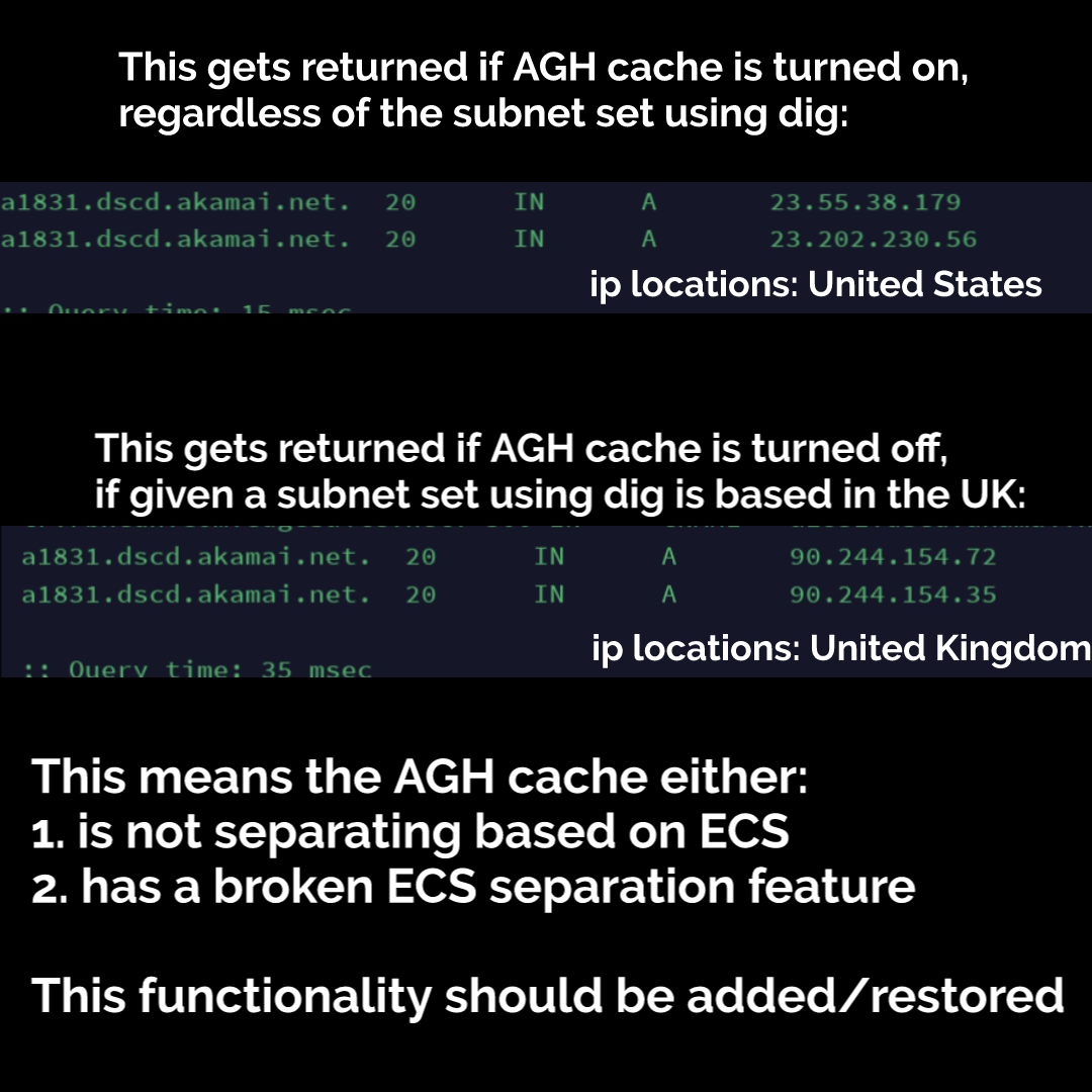Split Cache for EDNS0/ECS · Issue #5521 · AdguardTeam/AdGuardHome · GitHub