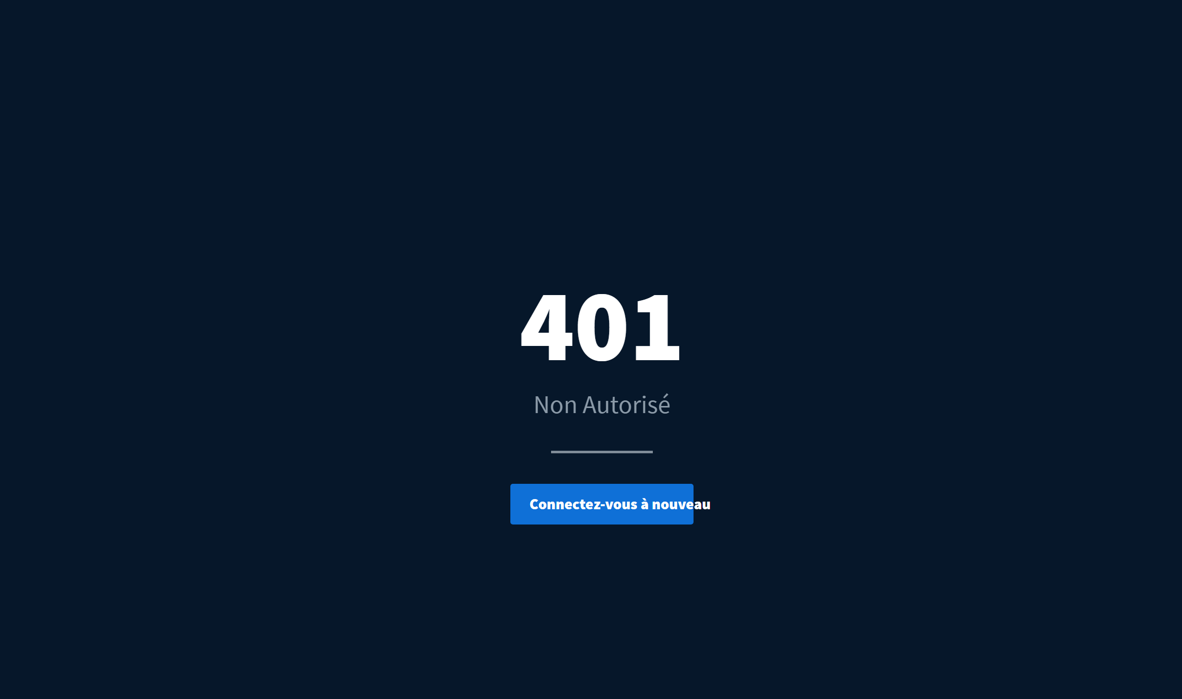 Connect again button too small in 401 error page issue 6852