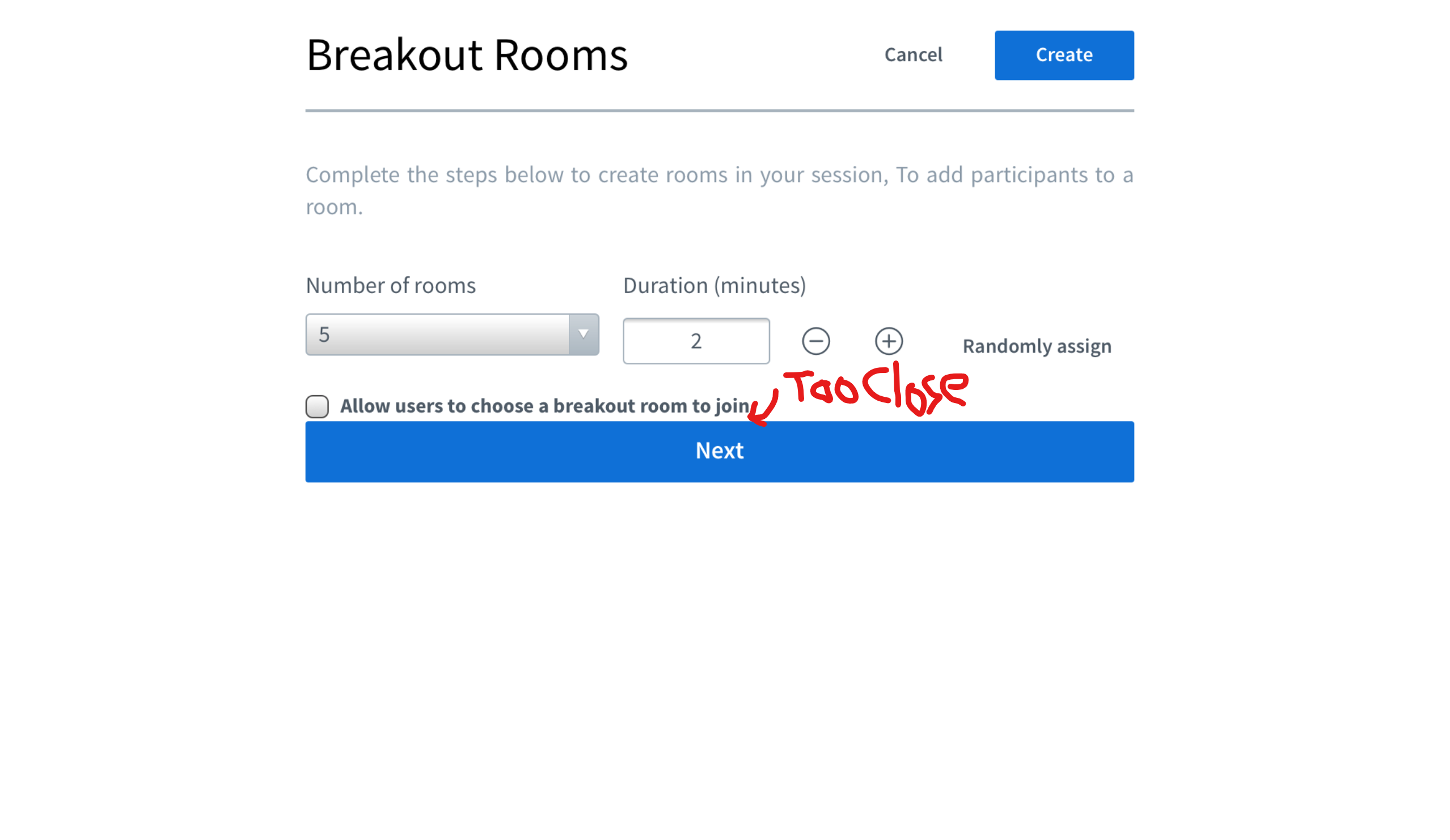 iOS breakout rooms window components too close · Issue #7218 ...