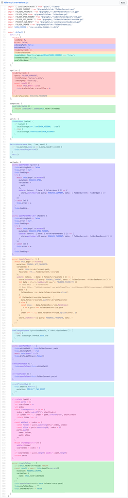 Vue オプション API: オプションの種類によってグループ分けされたコード