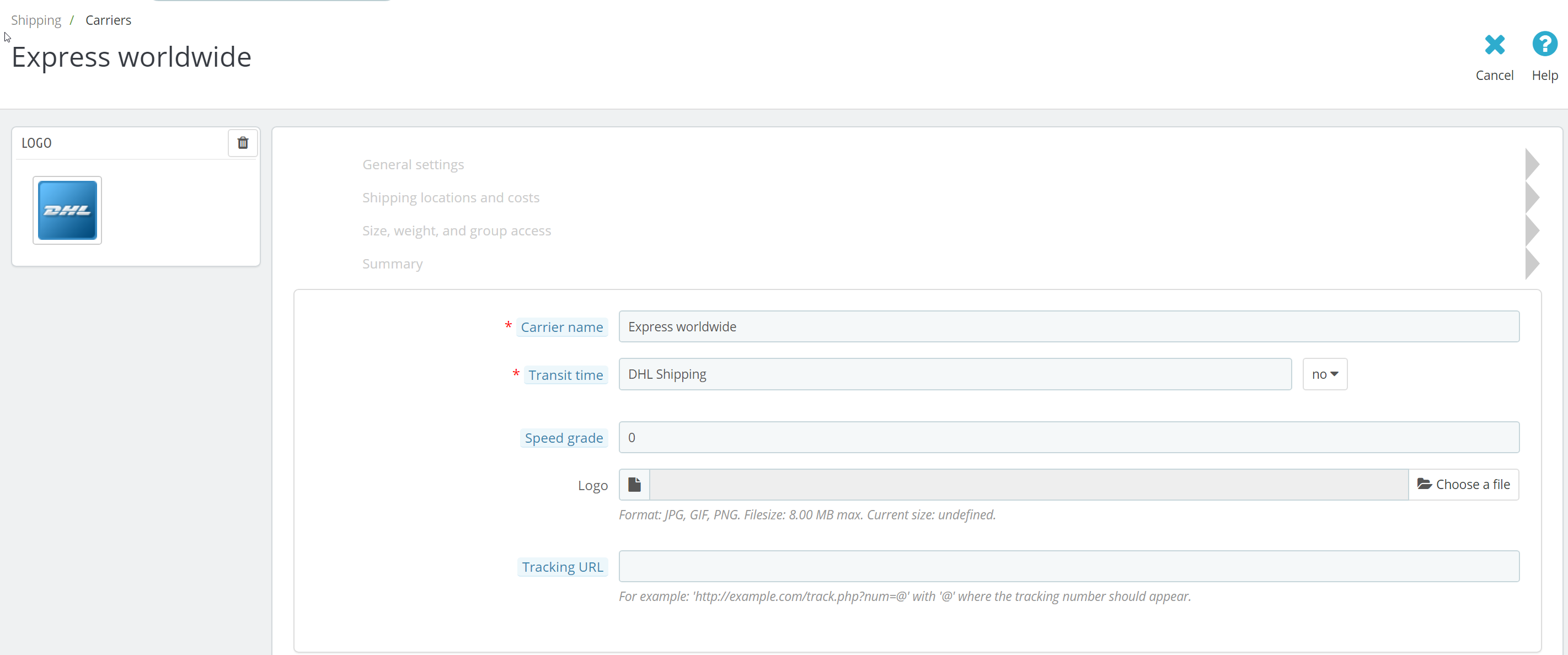 carrier edit no save button