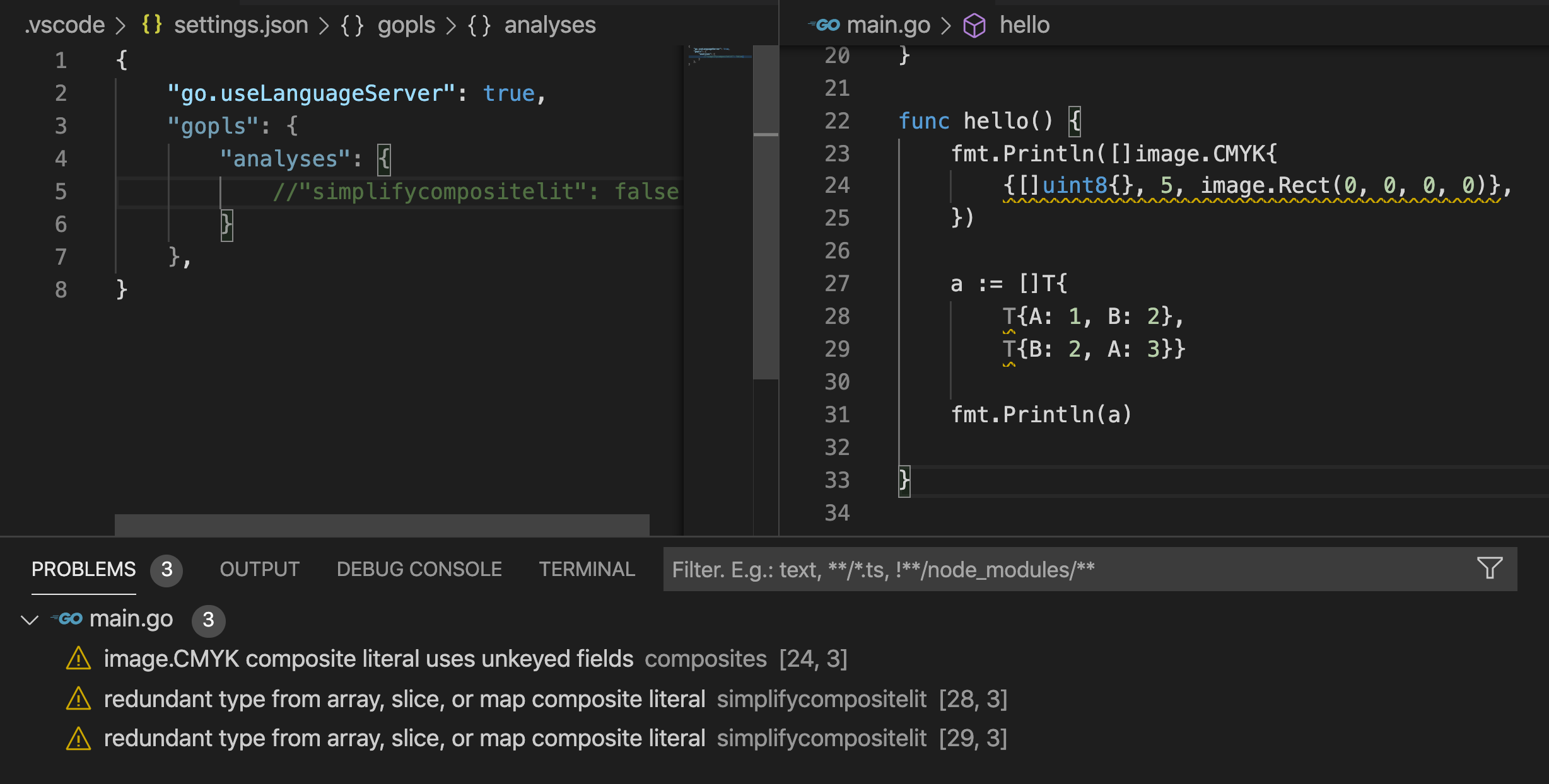 Please add an option to disable warnings from simplifycompositelit ...