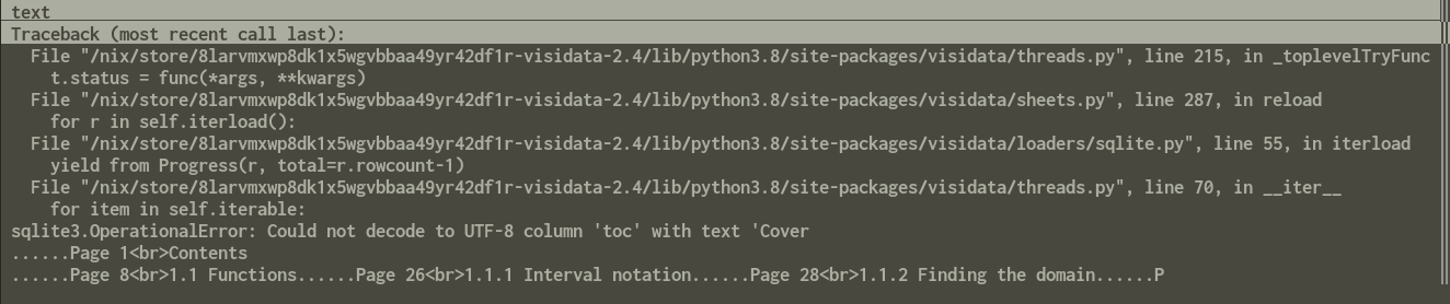 error screenshot