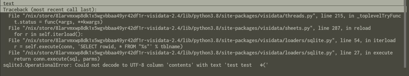 error screenshot