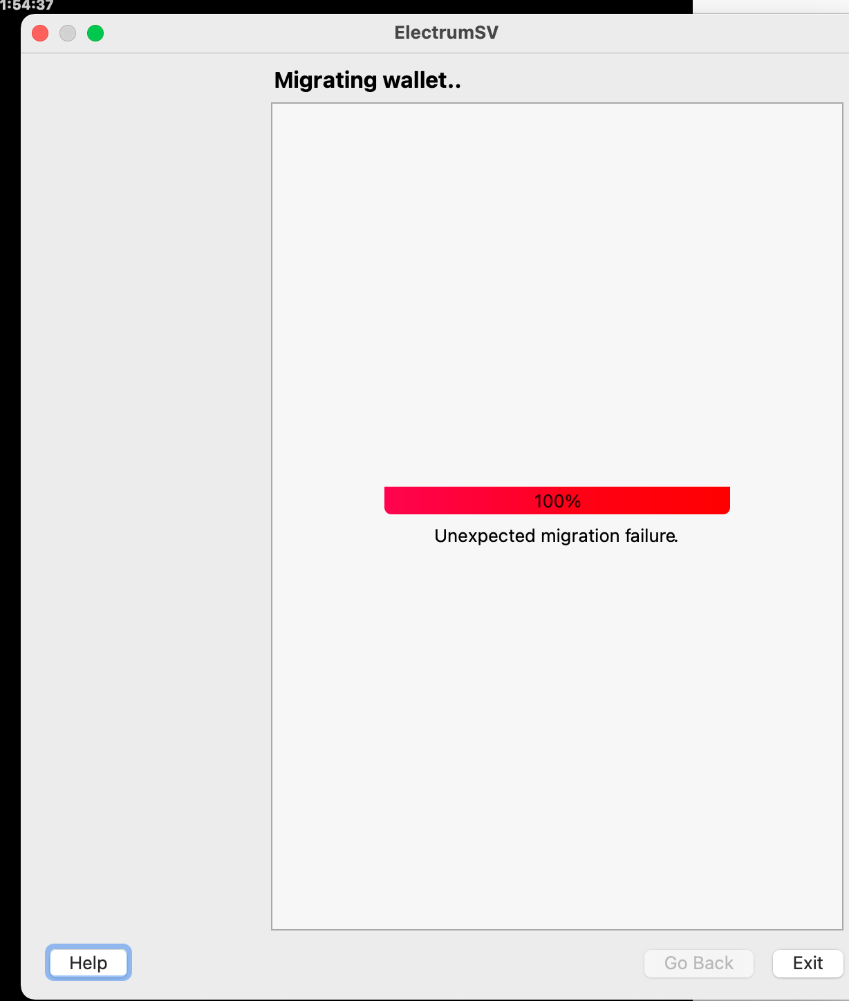 Migration failure · Issue #628 · electrumsv/electrumsv