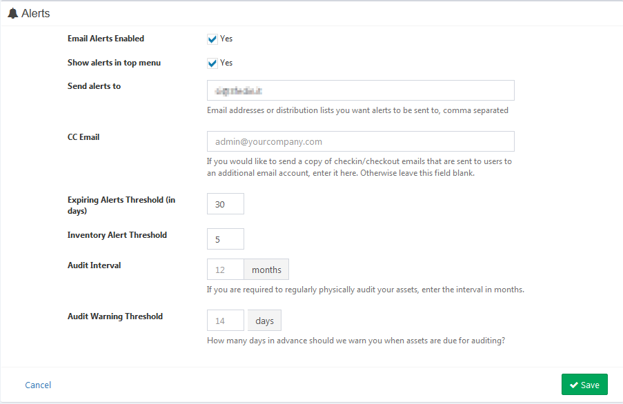 Alerts related to license expiration do not work, other alerts work and