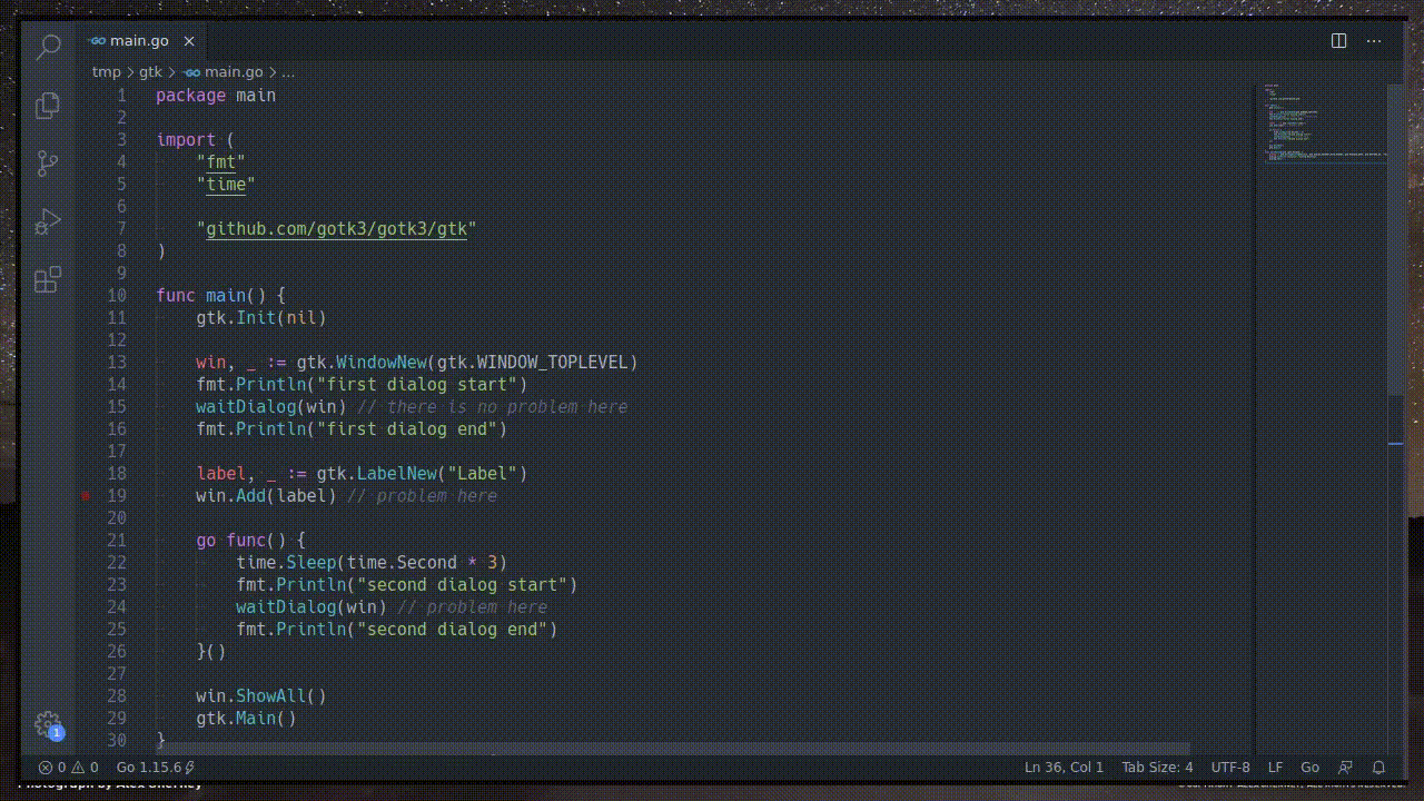 [BUG] MessageDialog | Fatal IO error · Issue #686 · gotk3/gotk3 · GitHub
