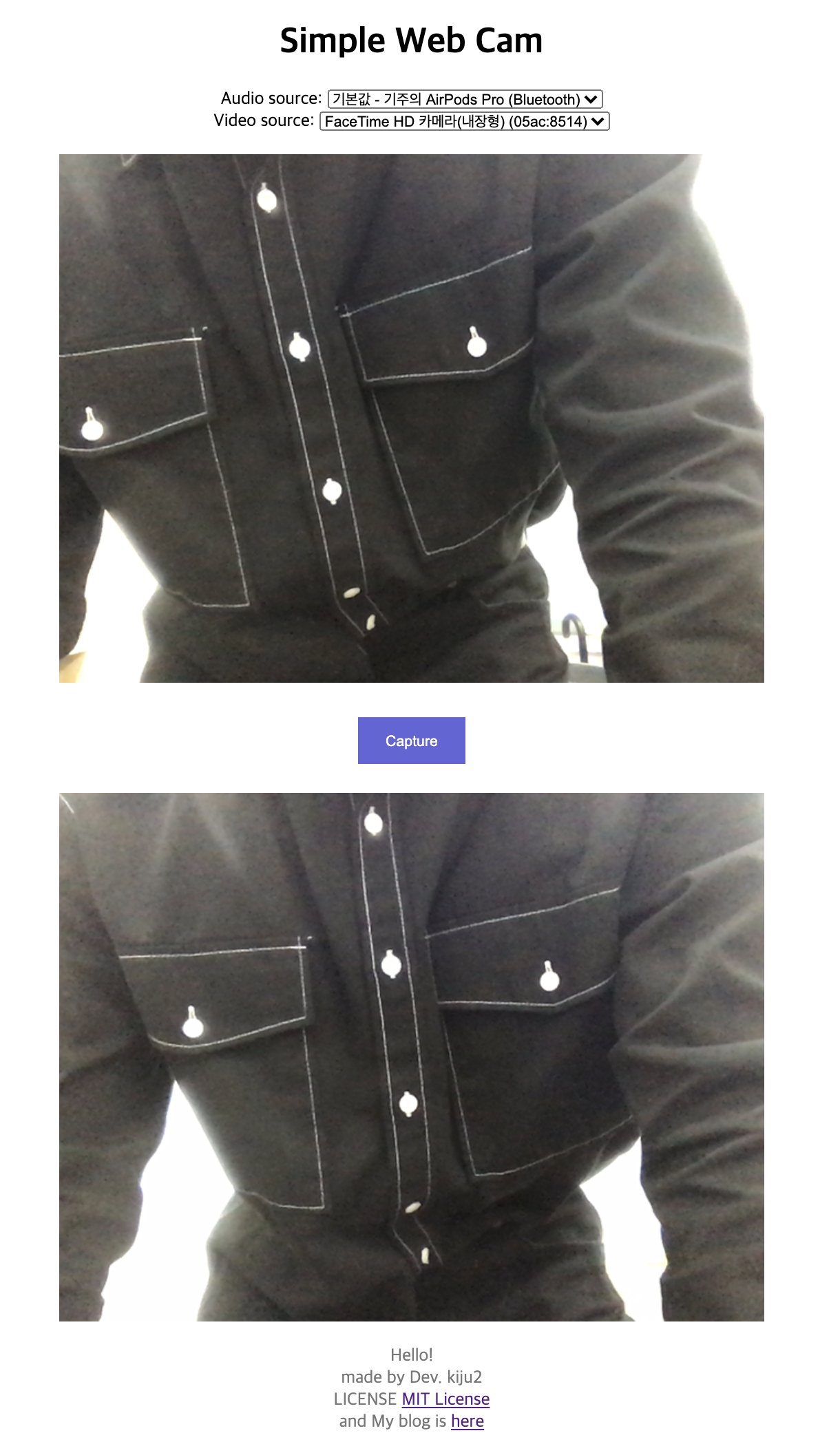 GitHub - kiJu2/Simple-Web-Cam: display real-time images on the web and ...