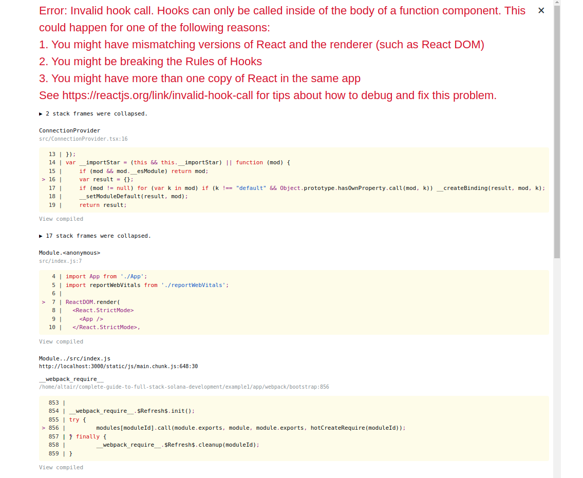 Error Invalid hook call · Issue 6 ·