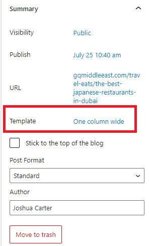Template drop-down is not showing for Editor role in the post create ...
