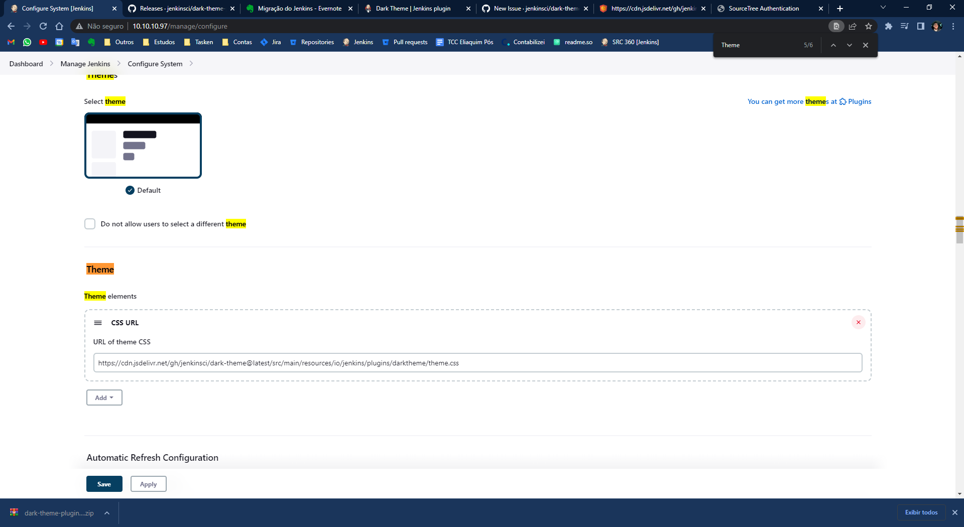 Dark Theme does not appear well · Issue #331 · jenkinsci/dark-theme ...