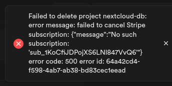 Project cannot be deleted, showing error code 500 · Issue #6438 ...