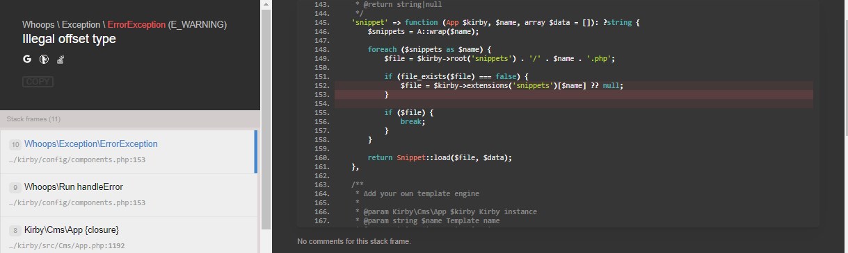 snippet within plugin breaking on 3.2.x Illegal offset type · Issue ...