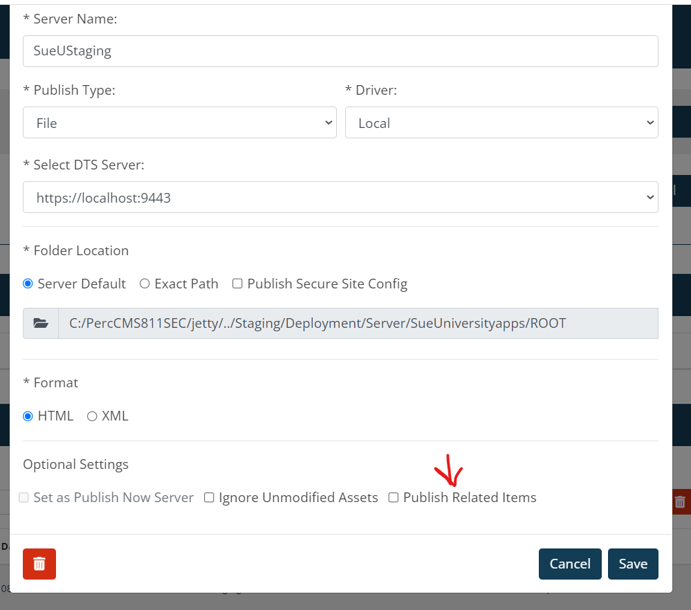 Incremental Publishing - Publish related items being deselected is ...