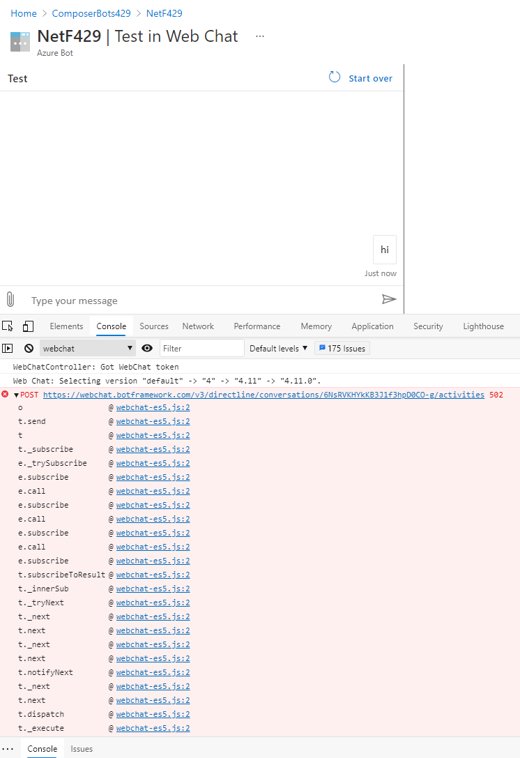 Node Function bots don't respond when testing in Azure · Issue #7501 ...