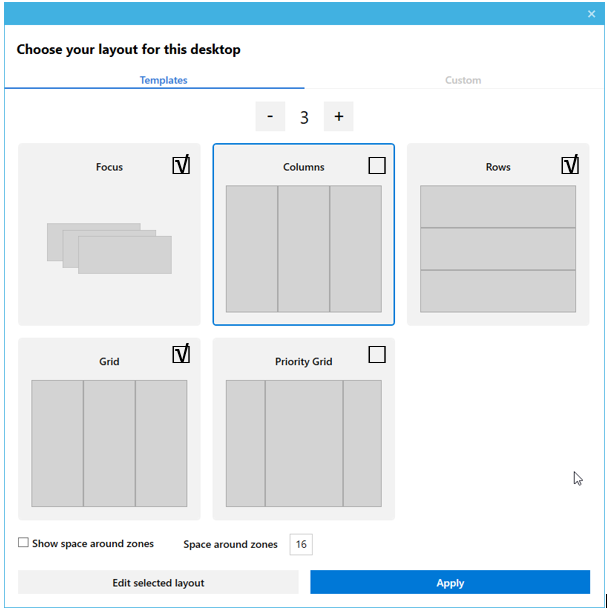 [FancyZones] zones editor interface changes: faster change of zones ...
