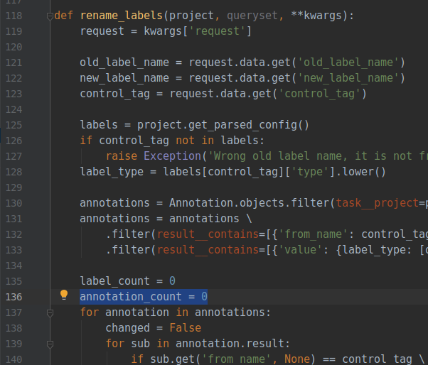 Renaming labels error on PostgreSQL · Issue 3330 · HumanSignal/label