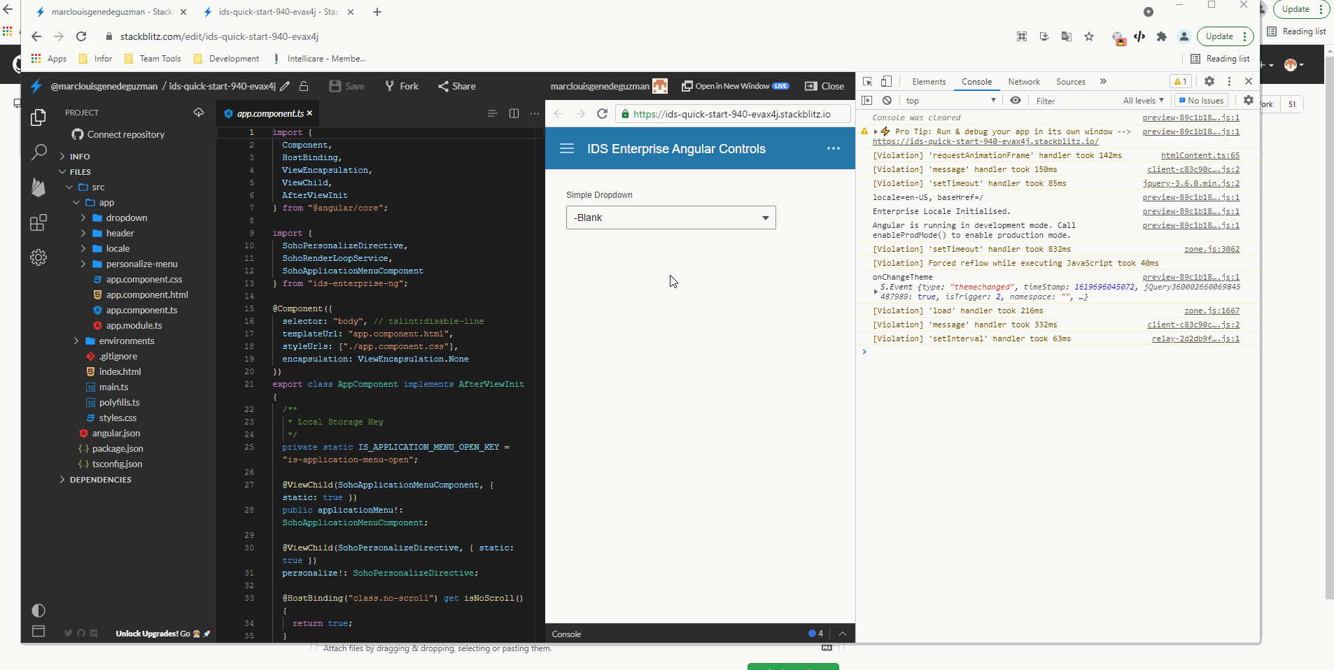 onchange trigerred dropdown