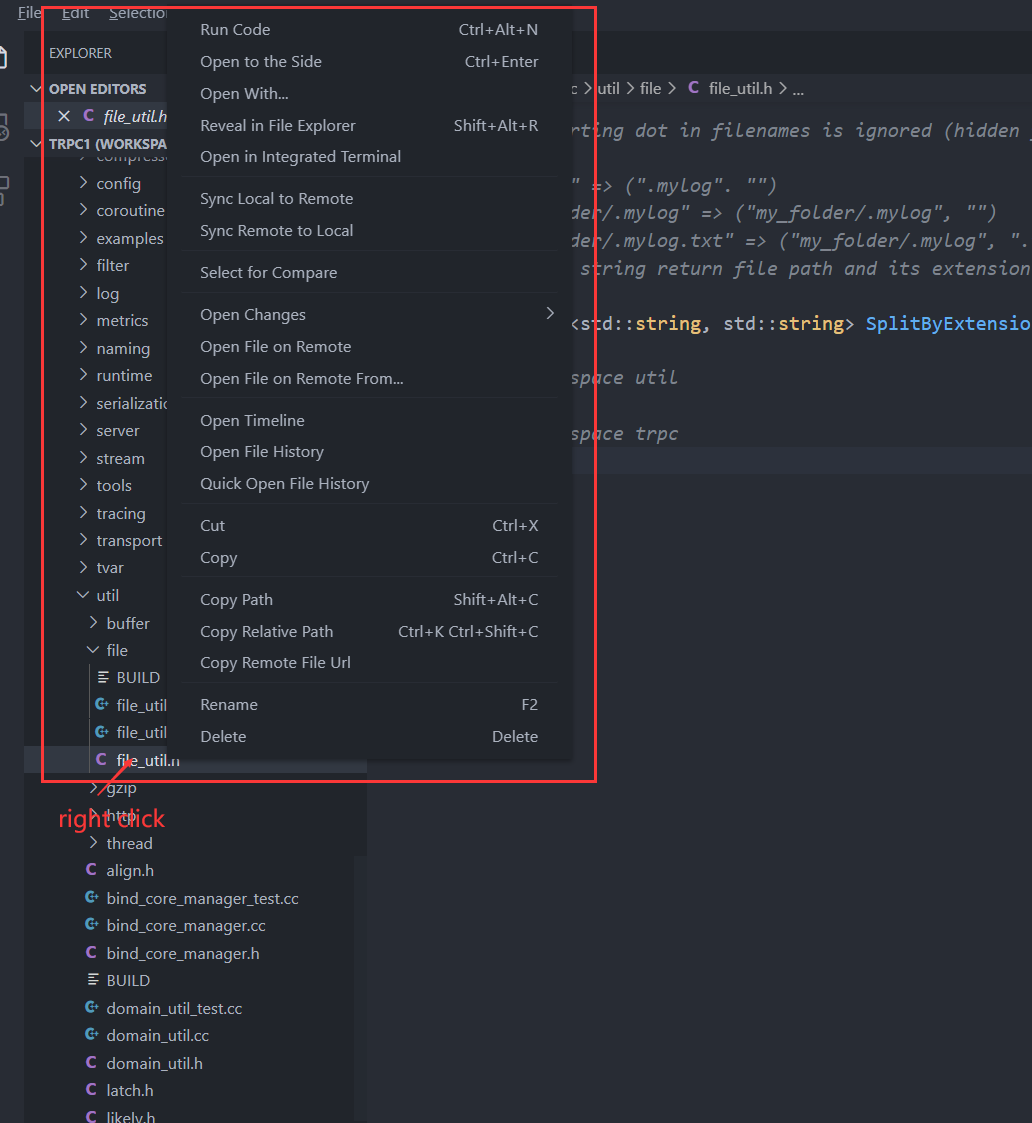 can I set a shortcut to the right click menus in workspace file ...