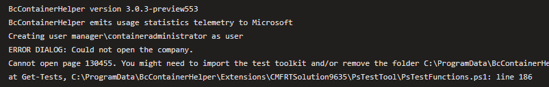 Running tests OnPrem/Sandbox container · Issue #2346 · microsoft ...
