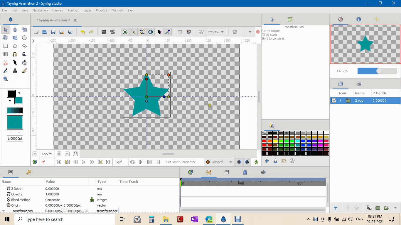 To show continuous bounding box as we transform objects in synfig ...