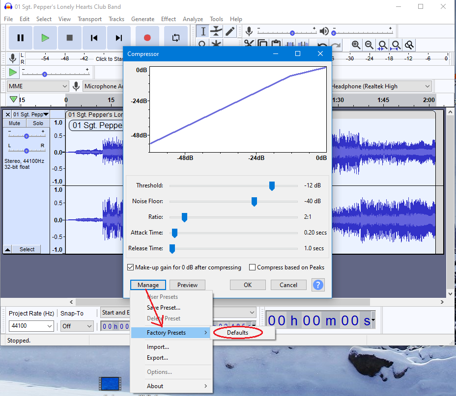 Add Presets for the Noise Reduction effect · Issue 2572 · audacity