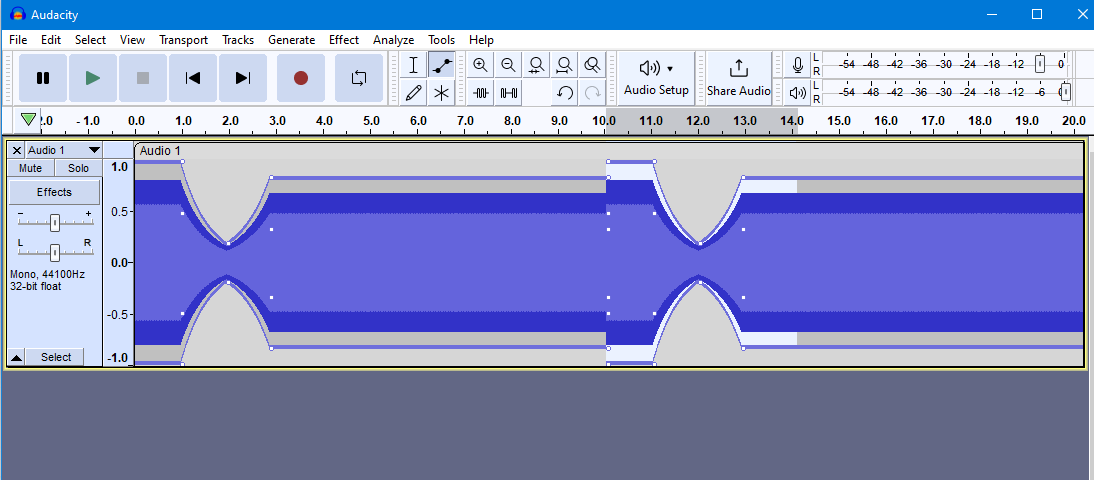 Audacity creates an extra Envelope Point when copying a selection to ...