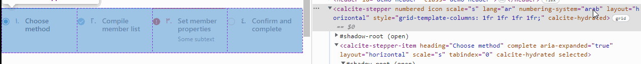 Stepper: changing the 