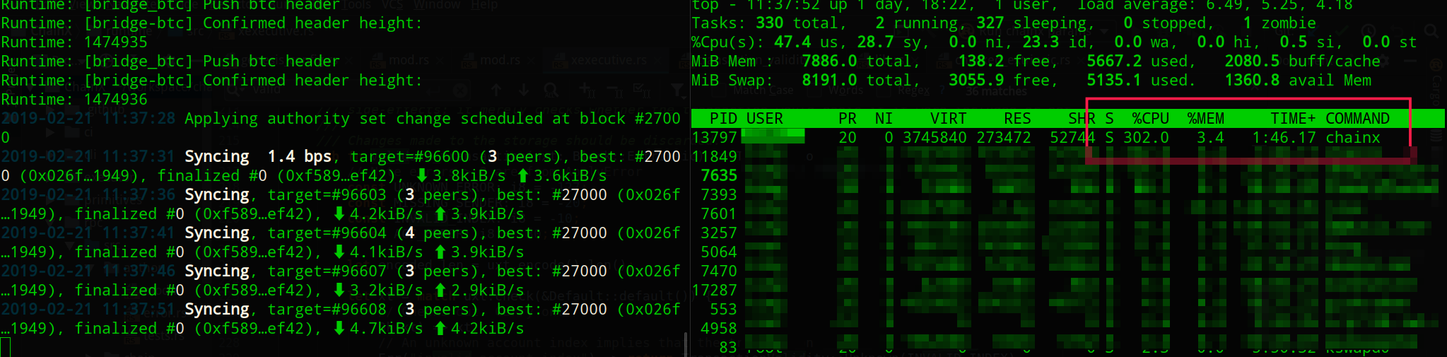 sync block may suck in some blocks, the cpu occupied very high · Issue ...