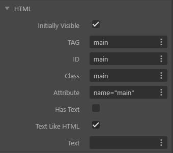 HTML Element Plugin 0.0.2.7: HTML options "ID", "Class" and "Attribute ...