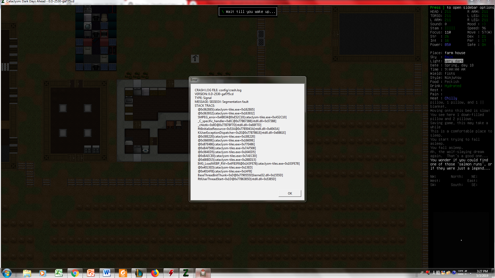 Segmentation crash CDDA