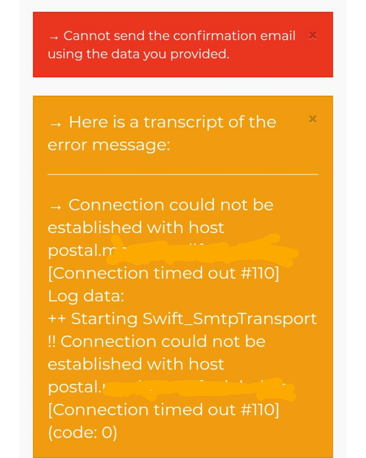 Postal Credentials - SMTP Validation Error on Mailwizz · Issue #806 ...