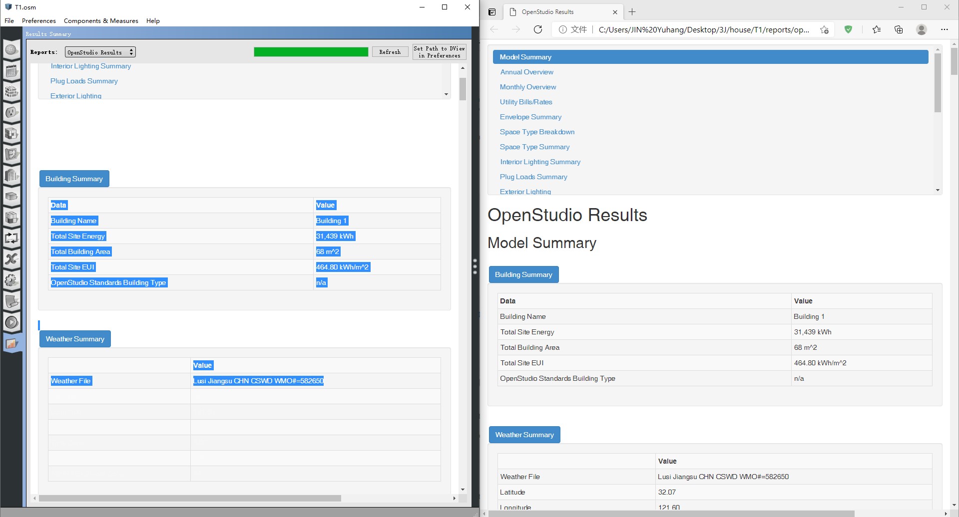 Text in OpenStudio Results HTML viewed in app appears white on Windows ...