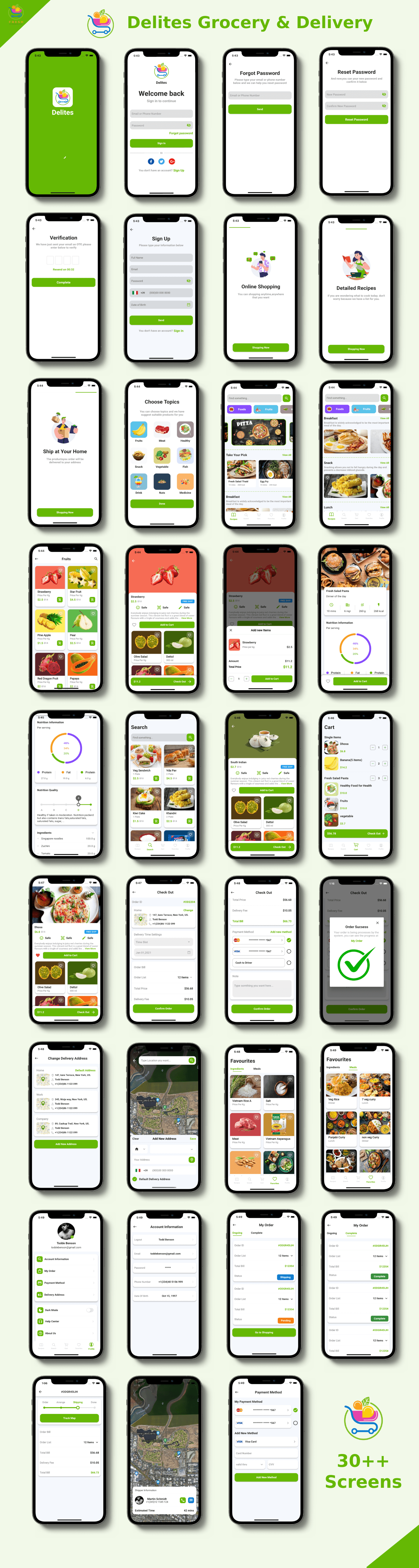 Grocery, Food Order & Delivery Android App Template + iOS App Template | Flutter | Delites - 4