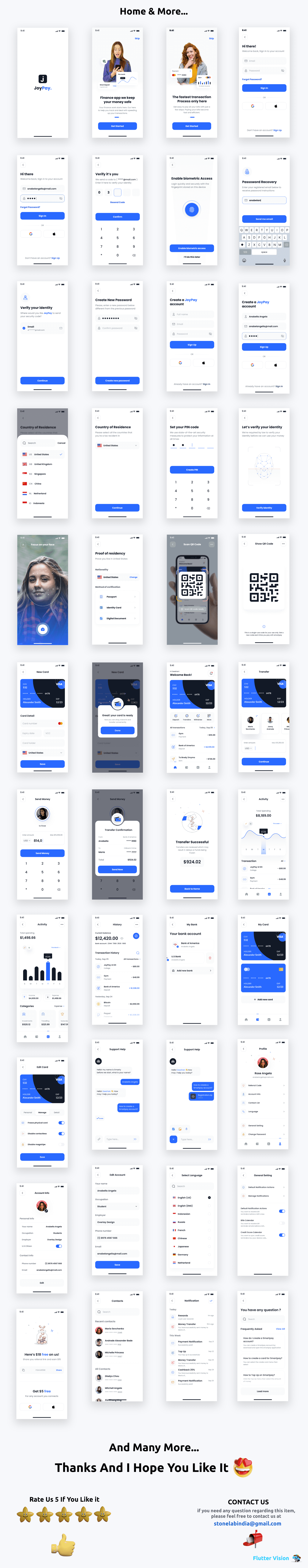 JoyPay ANDROID + IOS + FIGMA | UI Kit | Flutter | Fintech - Finance & Banking App UI Kit - 3