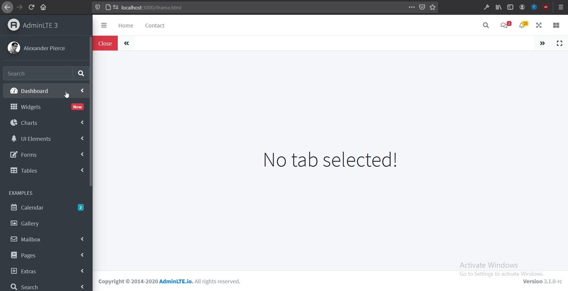 [BUG] iframe.html not working · Issue #3233 · ColorlibHQ/AdminLTE · GitHub