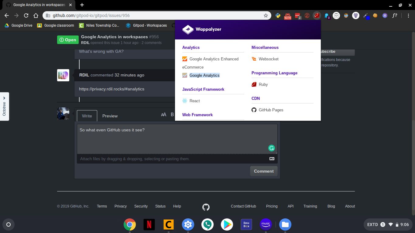 Google Analytics in workspaces · Issue #956 · gitpod-io/gitpod · GitHub